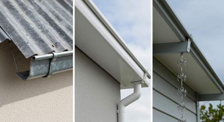 7. gouttières zinc, PVC, aluminium